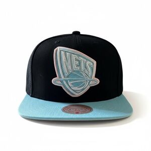 Mitchell & Ness New Jersey Nets Pink and Black Snapback